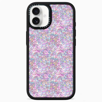 Coque iPhone 16 Plus Elite — Paillettes pastel crépusculaires