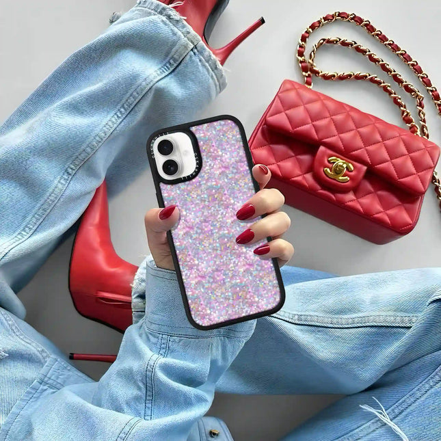 Coque iPhone 16 Plus Elite — Paillettes pastel crépusculaires