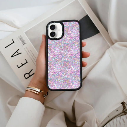 Coque iPhone 16 Plus Elite — Paillettes pastel crépusculaires