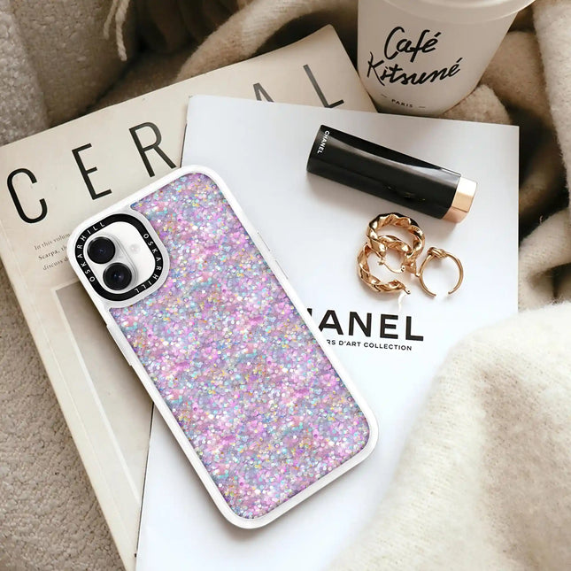 Coque classique pour iPhone 16 — Paillettes pastel Twilight