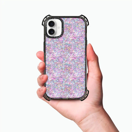 Coque iPhone 16 Plus Bounce — Paillettes pastel crépusculaires