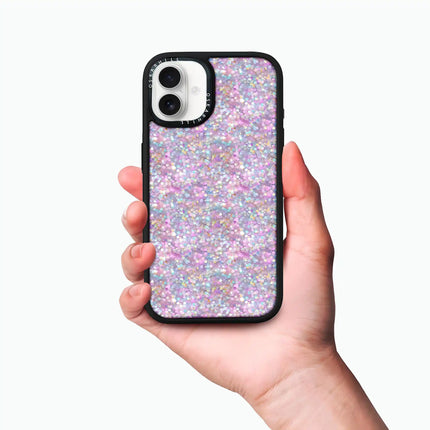 Coque iPhone 16 Plus Elite — Paillettes pastel crépusculaires