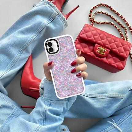 Coque classique pour iPhone 16 — Paillettes pastel Twilight