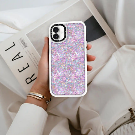 Coque iPhone 16 Plus classique — Paillettes pastel crépusculaires