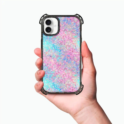 Coque iPhone 16 Plus Bounce — Paillettes multicolores