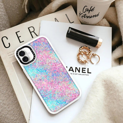 Coque iPhone 16 Plus Classic — Paillettes multicolores