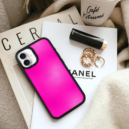 Coque Elite Leather pour iPhone 16 Plus — Rose vif