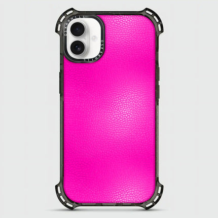 iPhone 16 Plus Hülle Bounce Leder – Shocking Pink