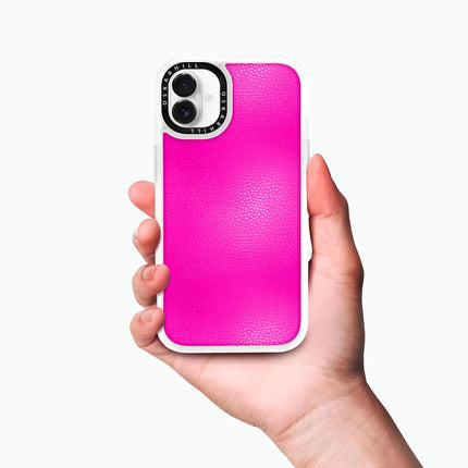 iPhone 16 Case Classic Leather — Shocking Pink