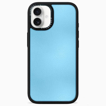 Coque iPhone 16 Elite Leather — Bleu ciel