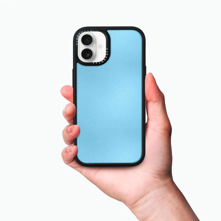 iPhone 16 Plus Case Elite Leather — Sky Blue Oskar Hill.