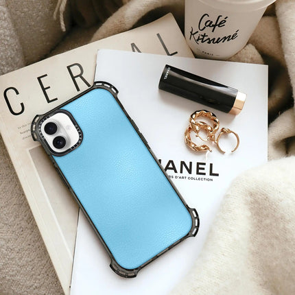 iPhone 16 Plus Case Bounce Leather — Sky Blue Oskar Hill.