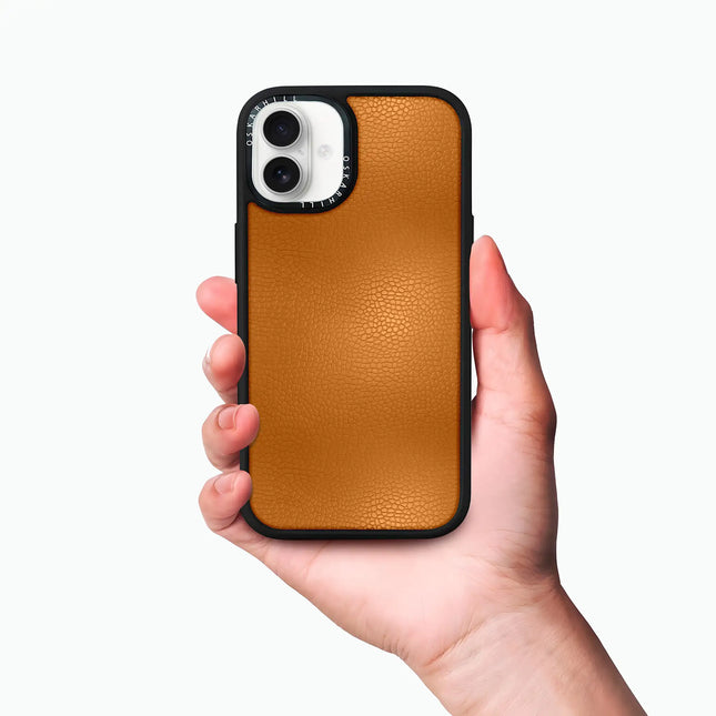 Coque Elite Leather pour iPhone 16 — Brun roux