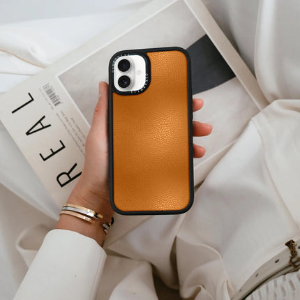 iPhone 16 Hülle Elite Leder – Rotbraun