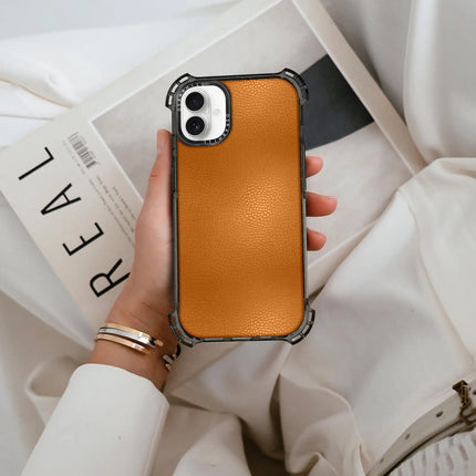 Coque iPhone 16 Plus Bounce Leather — Brun roux