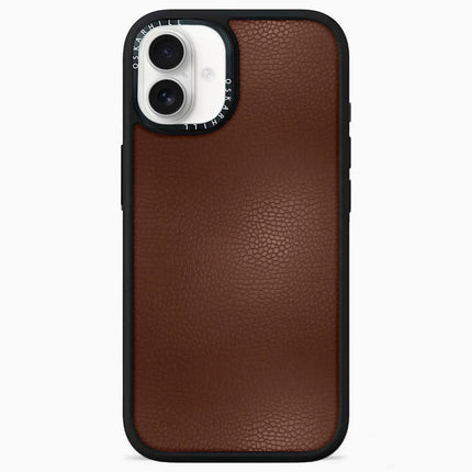 Coque iPhone 16 Elite Leather — Crater Brown