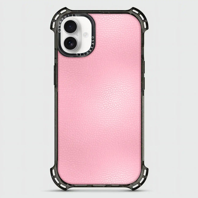 Coque iPhone 16 Bounce Leather — Rose pâle