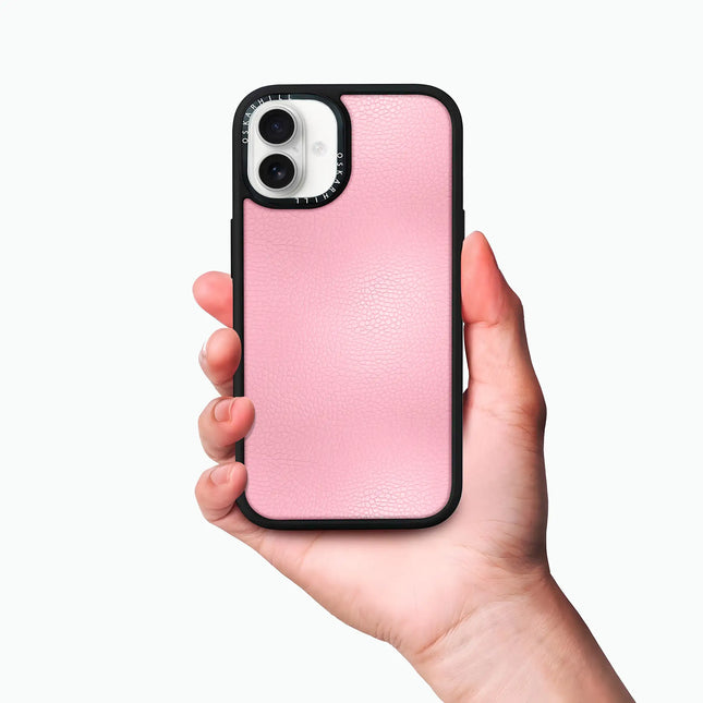 Coque Elite Leather pour iPhone 16 Plus — Rose poudré