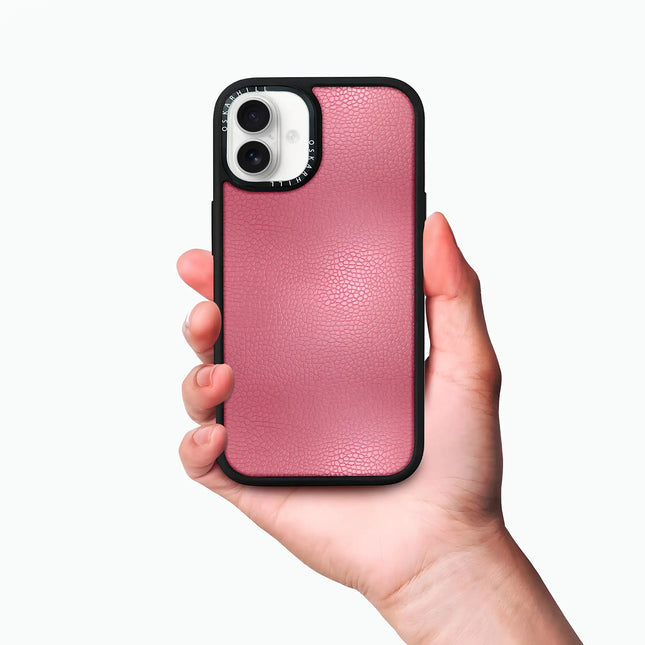 iPhone 16 Hülle Elite Leder – Schmutziges Rosa