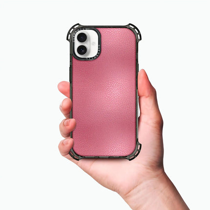 Coque iPhone 16 Bounce Leather — Rose sale