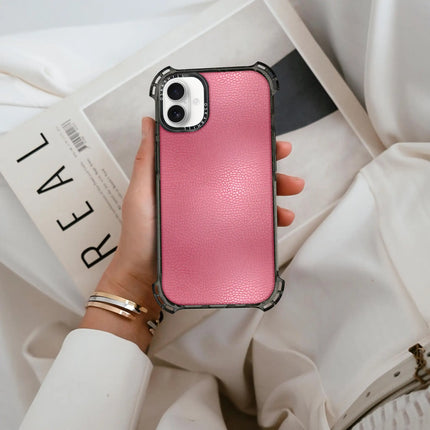 Coque iPhone 16 Bounce Leather — Rose sale