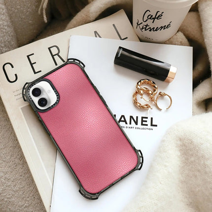 Coque iPhone 16 Bounce Leather — Rose sale