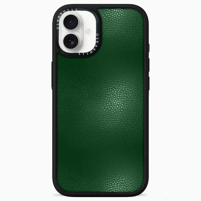 Coque Elite Leather pour iPhone 16 Plus — Vert foncé