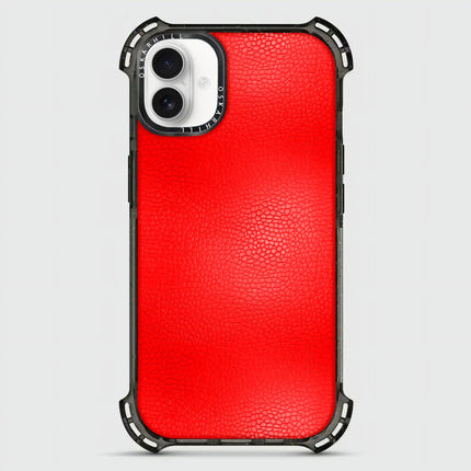 Coque iPhone 16 Plus Bounce Leather — Rouge Saint-Valentin