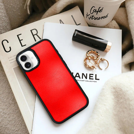 iPhone 16 Case Elite Leather — Valentine Red