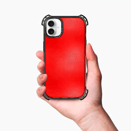 Coque iPhone 16 Bounce Leather — Rouge Saint-Valentin