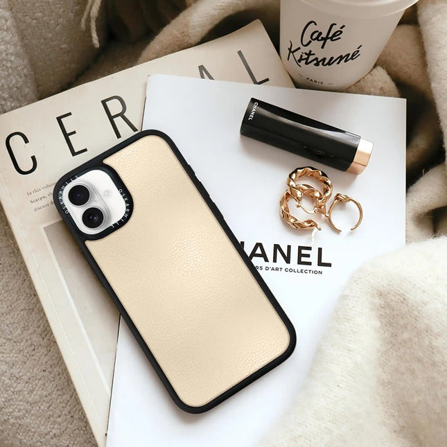 Coque iPhone 16 Elite Leather — Amande