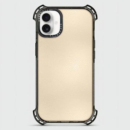 Coque iPhone 16 Bounce Leather — Amande