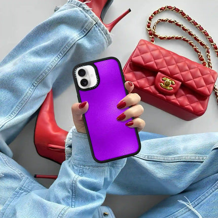 Coque Elite Leather pour iPhone 16 Plus — Violet foncé