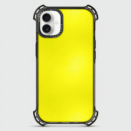 Coque iPhone 16 Plus Bounce Leather — Jaune citron