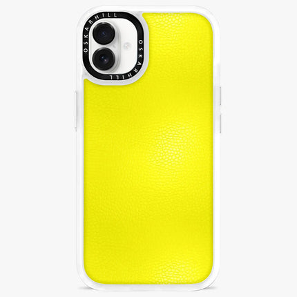 iPhone 16 Case Classic Leather — Lemon Yellow