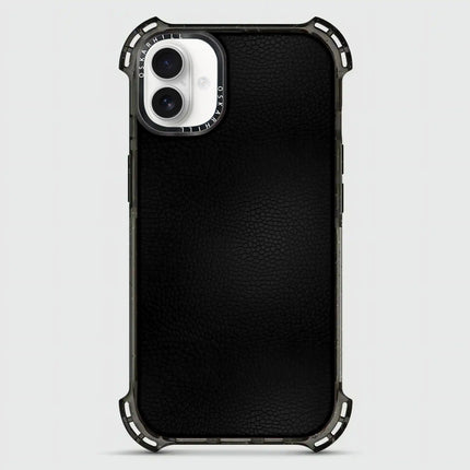 Coque iPhone 16 Bounce Leather — Noir fumé