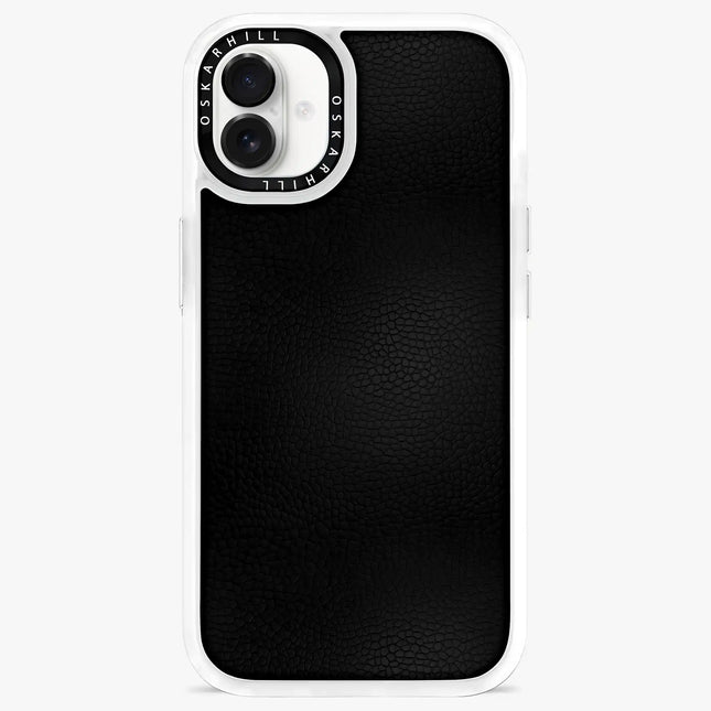 Coque iPhone 16 en cuir classique — Noir fumé