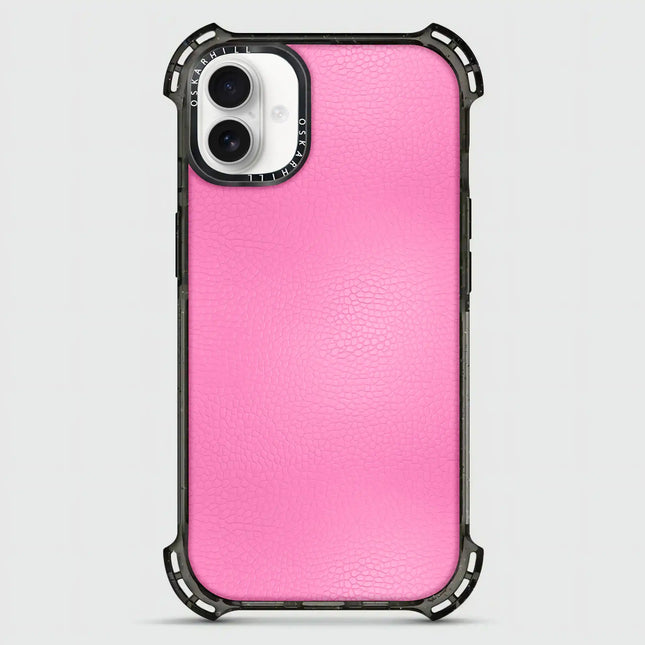 Coque iPhone 16 Bounce Leather — Rose persan