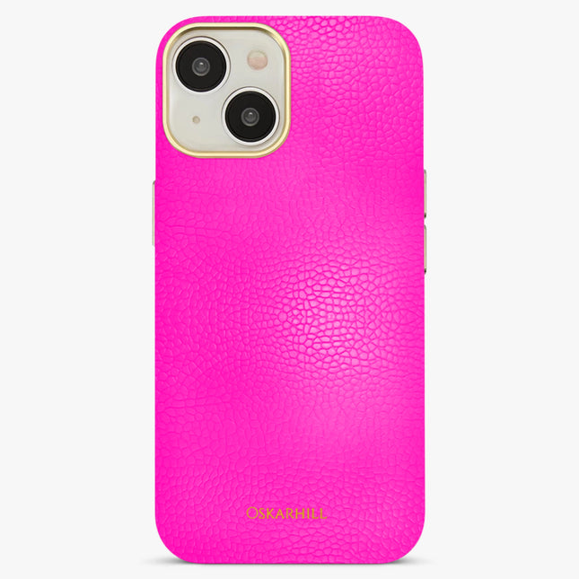 iPhone 15 Elite Leather MagSafe Compatible Shocking Pink